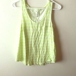 Lime green frocket tank.